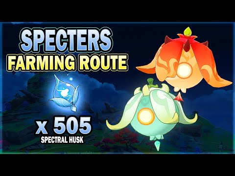 All Specters Locations - Efficient Farming Route - Kirara Ascension Material | Genshin Impact