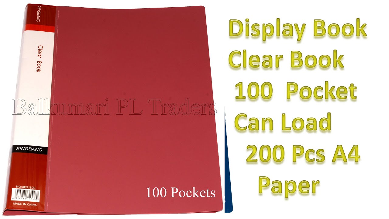 A4 Size Display Book / Clear Book Presentation File - 100 Pockets