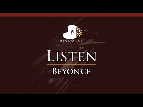Beyonce - Listen - HIGHER Key (Piano Karaoke Instrumental)