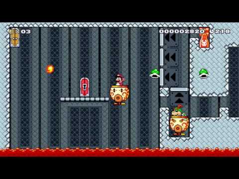 Super Mario Maker Levels: "Bowser Jr's Shooting Battle"