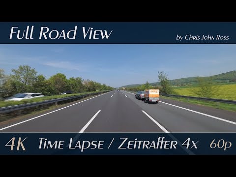 Autobahn (A2), Germany: Bielefeld - Hannover / Lauenau - Bad Nenndorf - 4x Time Lapse (Zeitraffer)