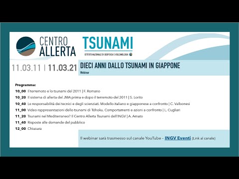 Webinar: "Dieci anni dal terremoto e tsunami in Giappone (11.03.11 | 11.03.21)" CAT-INGV