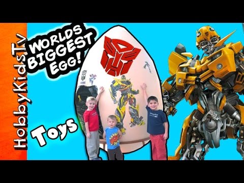 GIANT TRANSFORMER Surprise Egg with HobbyKids