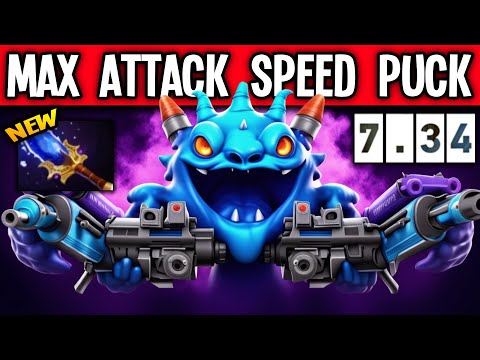7.34 New Puck is OP Max Attack Speed 40 Kills By Goodwin | Dota 2 Gameplay