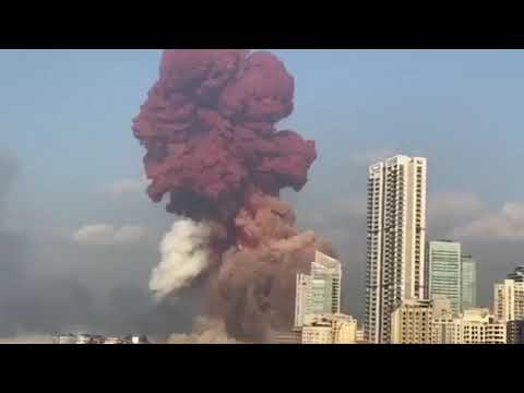 incredible and   Massive Explosion in Beirut, Lebanon  4 Aug 2020