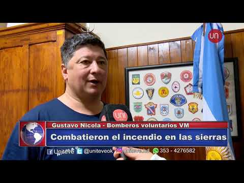 Combatieron el fuego en las sierras