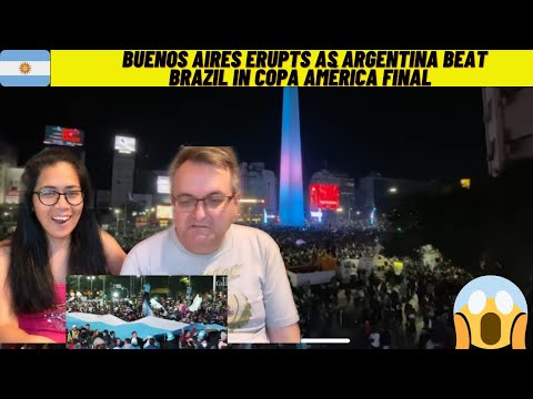 Buenos Aires erupts as Argentina beat Brazil in Copa América final - 🇩🇰DANISH REACTION -WOW😱