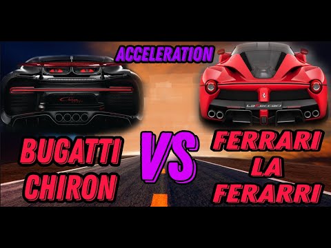 Bugatti Chiron vs Ferrari la ferrari (0-340 km/h)