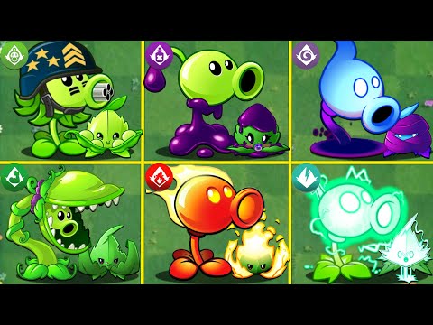 PvZ2 - 6 Best Pair Pea & Mint Plants Battlez - Who Will Win? Team Plant Vs Team Plant.