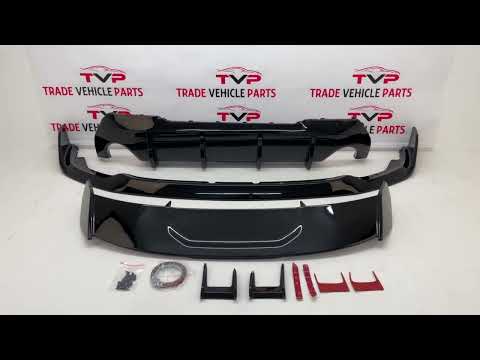 Fits BMW 1 Series F40 2019- Aero Bodykit Front Splitter Rear Diffuser Roof Spoiler Aero Canards Gloss Black video
