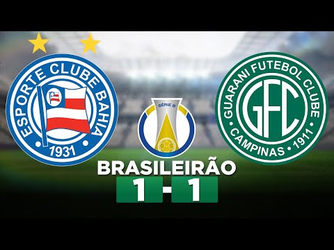 BAHIA 1 x 1 GUARANI Campeonato Brasileiro Série B 2022 37ª Rodada | Narração