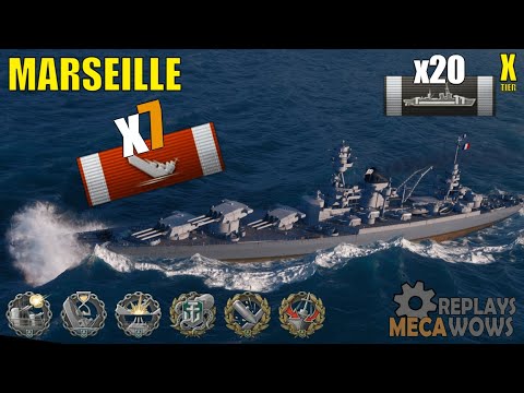 Marseille 7 Kills & 307k Damage | World of Warships Gameplay