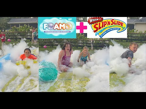 Ultimate Summer Party with Super Slip and Slide and Foamo Machine
