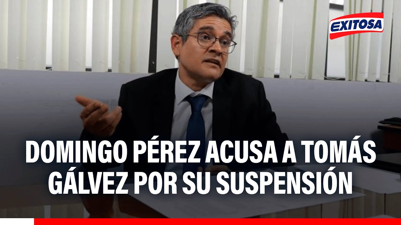 🔴🔵 José Domingo Pérez tras ser suspendido: "Hay un abuso de poder que encarna Tomás Gálvez"