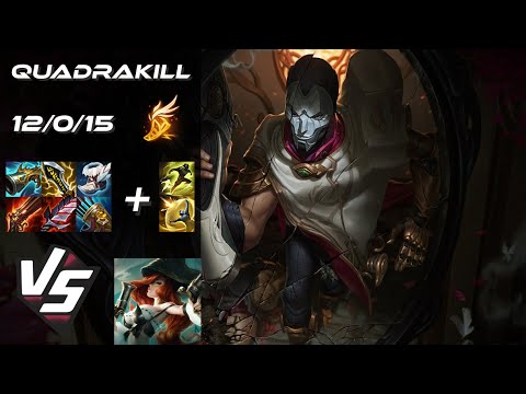 BOTTOM Jhin vs Miss Fortune [QUADRAKILL] - EU Grandmaster Patch 25.S1.7