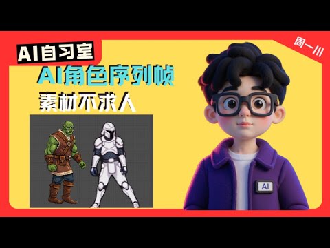 只用AI！从0生成游戏角色动画素材｜超简单三步法：图&rarr;视频&rarr;序列帧