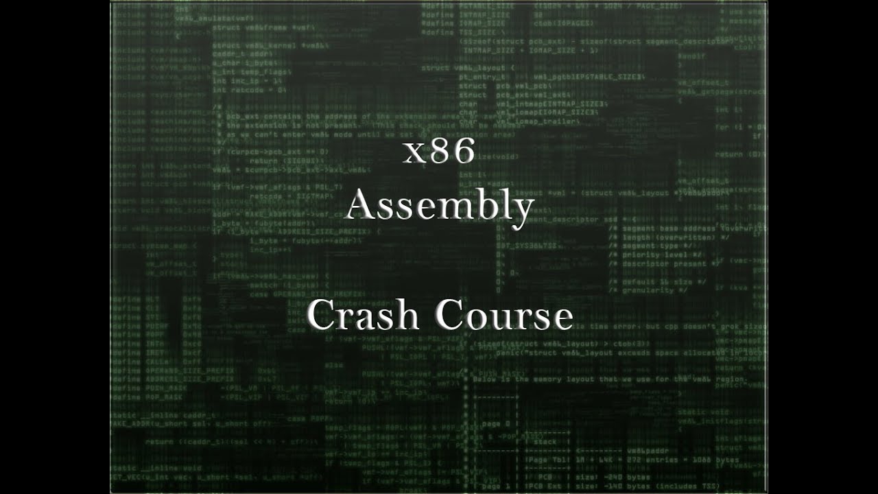 x86 Assembly Crash Course
