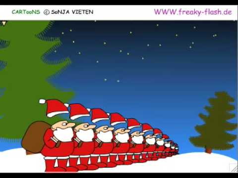 can-can dance - xmas christmas santa cartoon animation