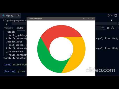 Google Chrome Logo Using Python Turtle Module Youtubeshorts Pythonlearning