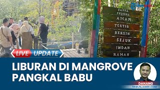 Hutan Mangrove Pangkal Babu Tanjab Barat Dibanjiri Wisatawan saat Libur Lebaran, Asyik Berswafoto