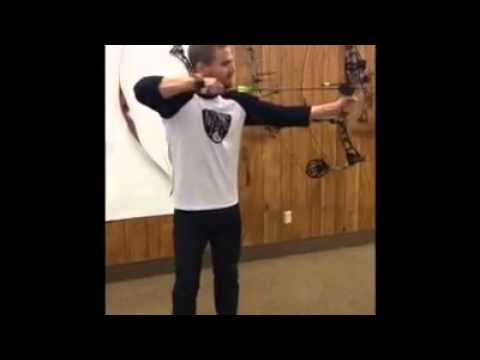 Stephen Amell-practice archery (Martin Archery)