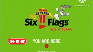 Six Flags Fiesta Texas You Are Here Logo With HEB!