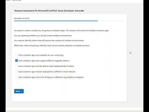 Renewal for Microsoft Certified: Azure Developer Associate Part 1