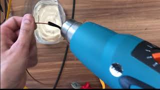 Термоусадочная трубка с клеем 4.8/1.6 1м 3:1 черная КВТ