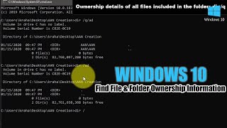 How to Find File & Folder Ownership Information using CMD