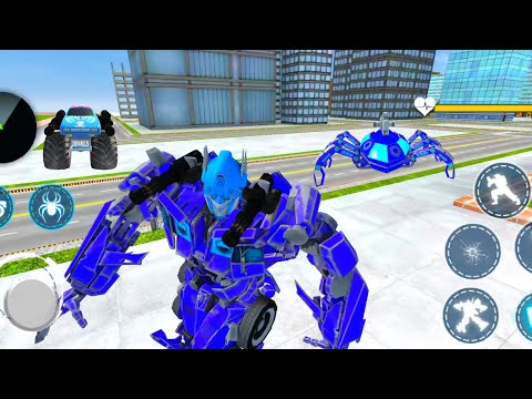 Spider Robot Transform Games #1 - Monster Truck Games Android Gameplay