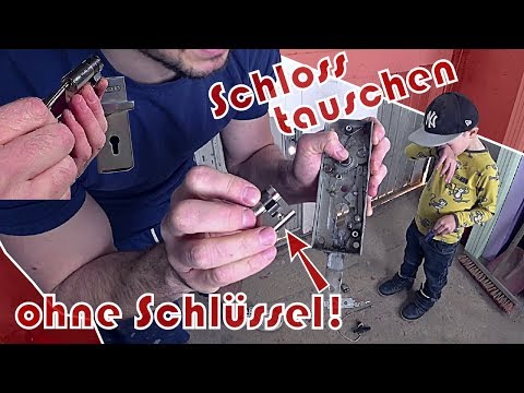 Change profile cylinder on garage without key without drilling │ Door lock