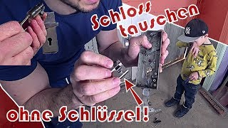 Profilzylinder an Garage wechseln ohne Schlüssel ohne bohren │ Türschloss