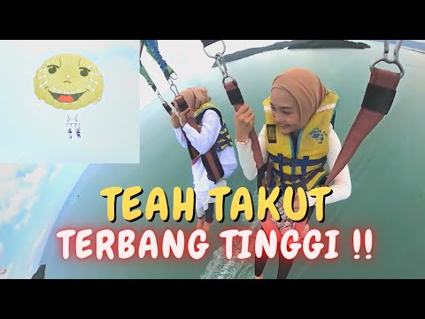 TEAH TAKUT TERBANG TINGGI !! - NAIK PAYUNG TERJUN TINGGIII !