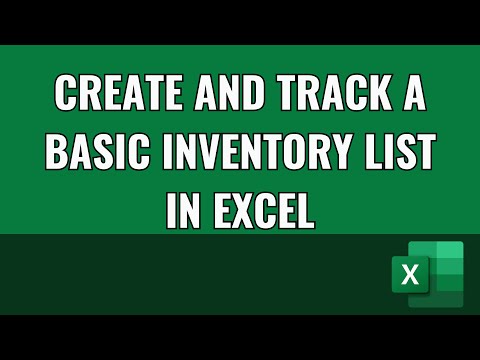 Create and Track a Basic Inventory List in Excel