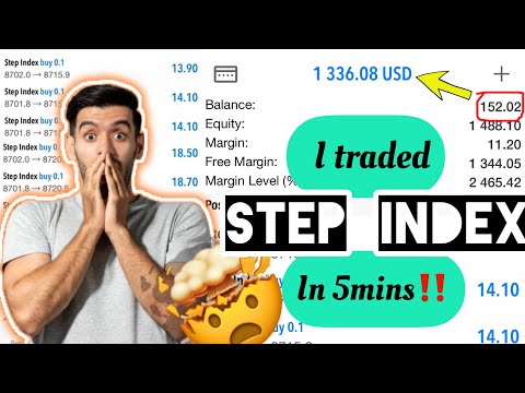 I TURNED $150 TO $1300 IN JUST 5MINUTES USING THIS STEP INDEX POWERFUL STRATEGY💯🤑🔥 #deriv #forex