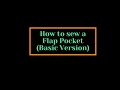 How to sew a (Basic) Flap Pocket