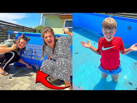 Antonela și Maria au VĂRSAT APA din Piscina/ Albert le-a PRINS?