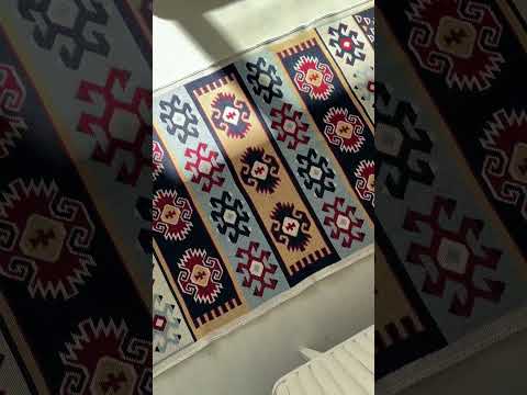 Турецкий хлопковый этно ковер, безворсовый и двусторонний, размер 60x90 - фото 1 - id-p2186955696