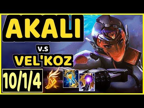 AKALI vs VEL'KOZ - 10/1/4 KDA MID GAMEPLAY - EUW Ranked MASTER
