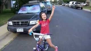 Dessa learns to ride a bike