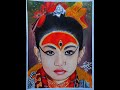 Drawing Kumari (The Living Goddess) // Time lapse Video//pencil colors