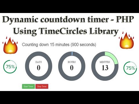 Dynamic countdown timer PHP using TimeCircles Library 