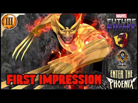 MARVEL FUTURE FIGHT | PHOENIX WOLVERINE FIRST IMPRESSION IN WBL .. GOOD UPGRADE BUT NOT A META ...