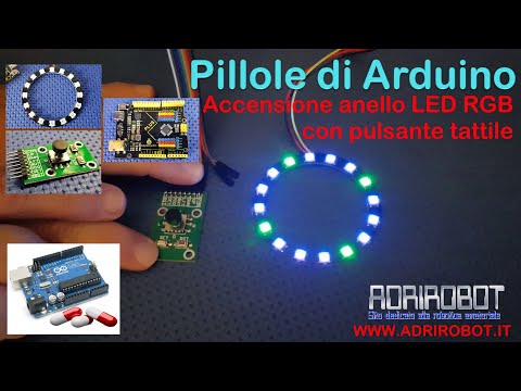 Anello LED RGB WS2812B con pulsante tattile