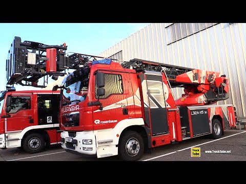 2020 MAN TGM 15.290 Fireman Ladder Truck by Rosenbauer - Walkaround
