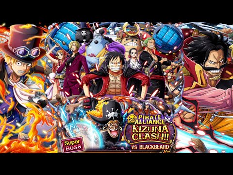 [OPTC] 15 ★ Super Boss Kizuna Blackbeard!!! 3 Teams Over 1 Billion Damage!