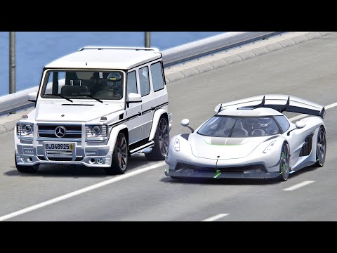 Koenigsegg Jesko vs Mercedes-Benz G65 AMG with NOS - Drag Race 20 KM