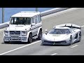 Koenigsegg Jesko Vs Mercedes Benz G65 AMG With NOS Drag Race 20 KM
