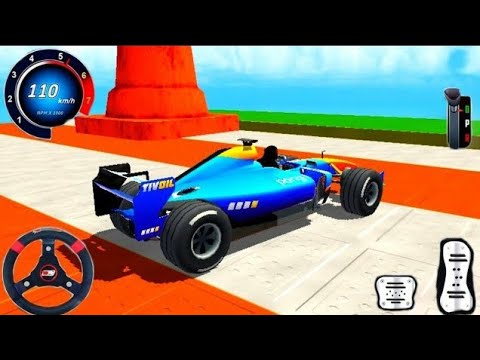 Formula Ramp Car Stunts All Cars Unlocked 🏎️ - Blue Formula Car Driving Sim - Android Gameplay