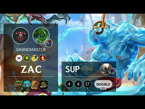 Zac Support vs Pantheon - KR Grandmaster Patch 10.14